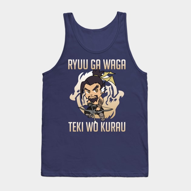 Get Your Game On with Hanzo - Overwatch Chibi T-Shirt Tank Top by Dennaeric